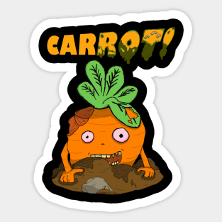 Zombie Carrot Rotting Vegetable Sticker